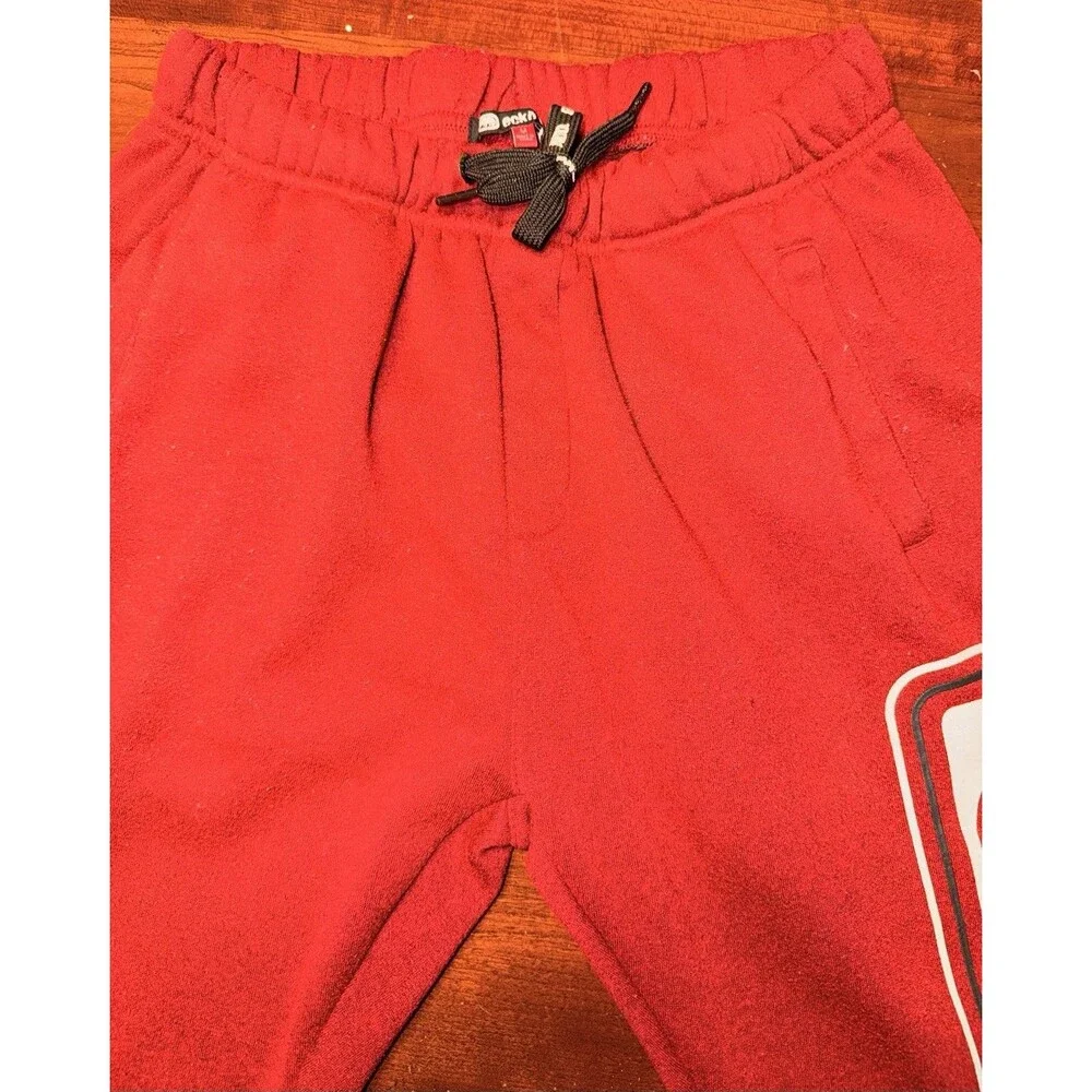 Ecko Unltd Men's M Red Fleece Joggers Sweatpants Big Logo Rhino Graphic 90s Y2K - Picture 2 of 5